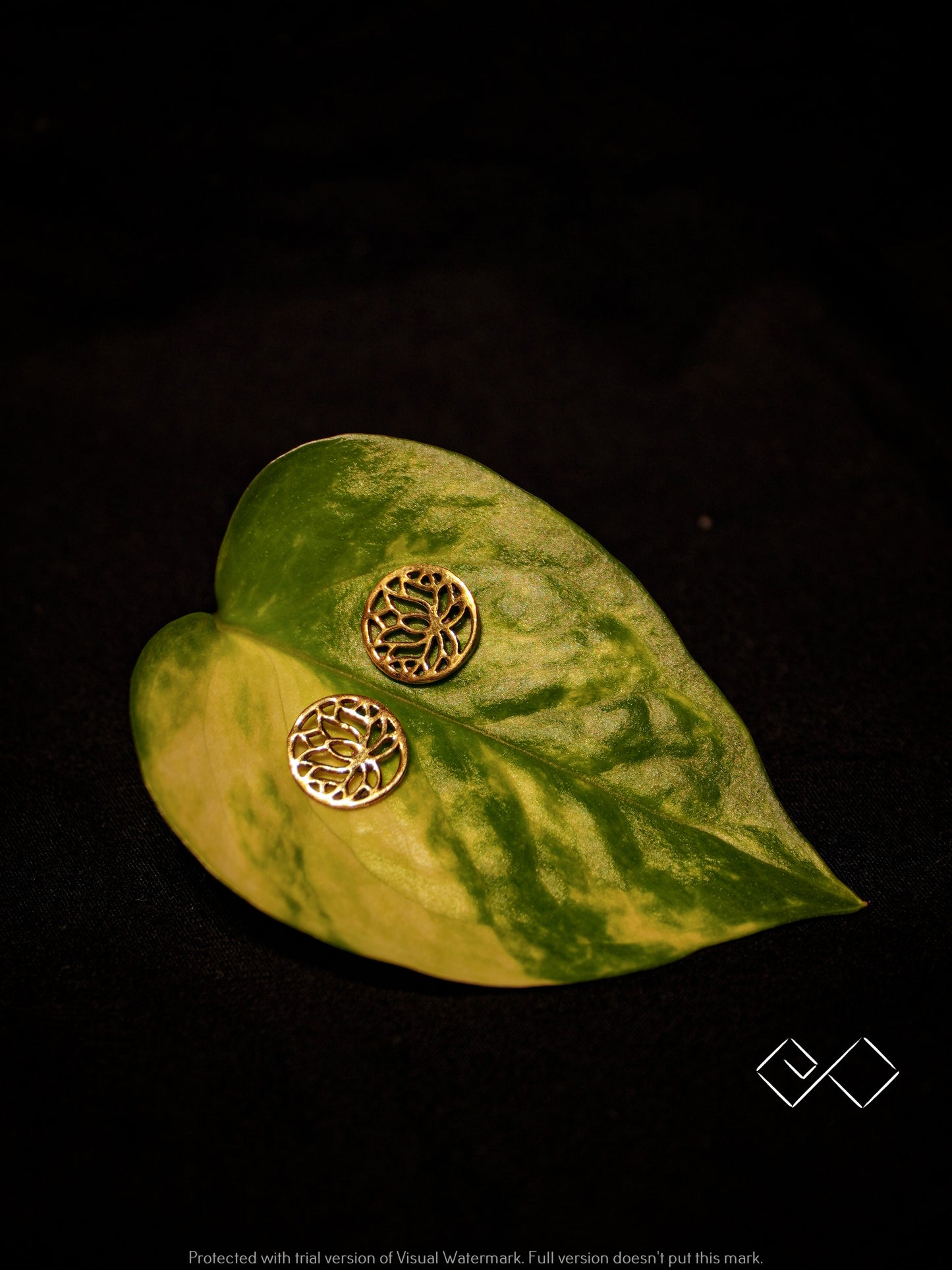 Lotus In Circle Stud